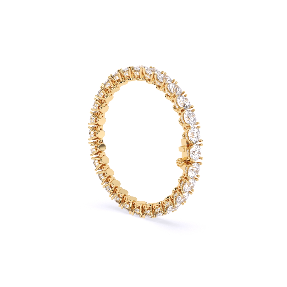 Round Solitaire Diamond Tennis Bracelet